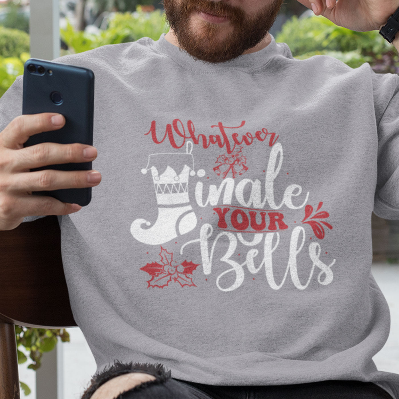 Whatever Jingles Your Bells | Funny Christmas | Unisex Crewneck Sweatshirts